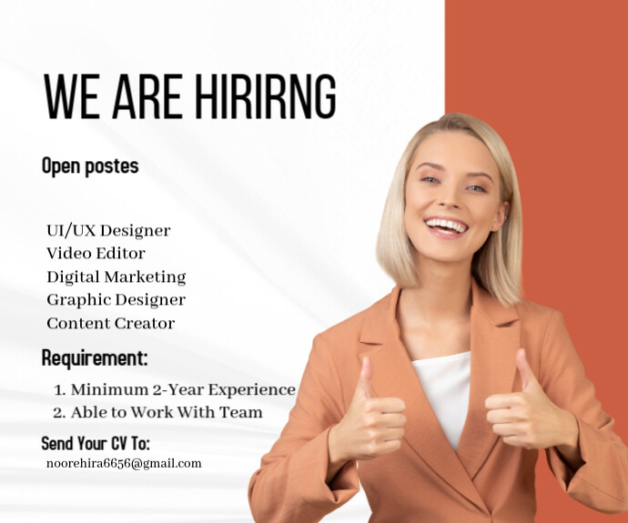 White Professional Employment Opportunities Medium Rectangle Template ...