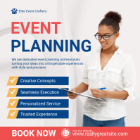 White Professional Event Planning Expert Services Flyer Template Instagram Post