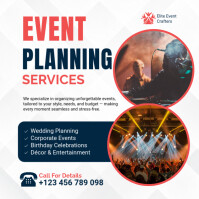 White Professional Event Planning Services Promotion Template Instagram Post