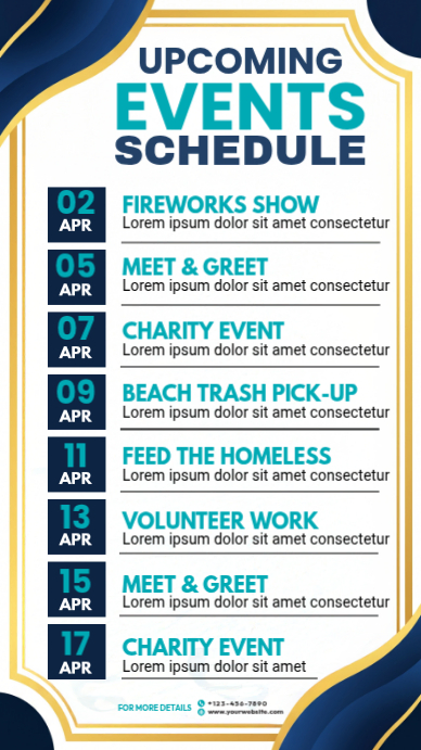 Story Form Event Event Schedule Facebook Story Template | PosterMyWall