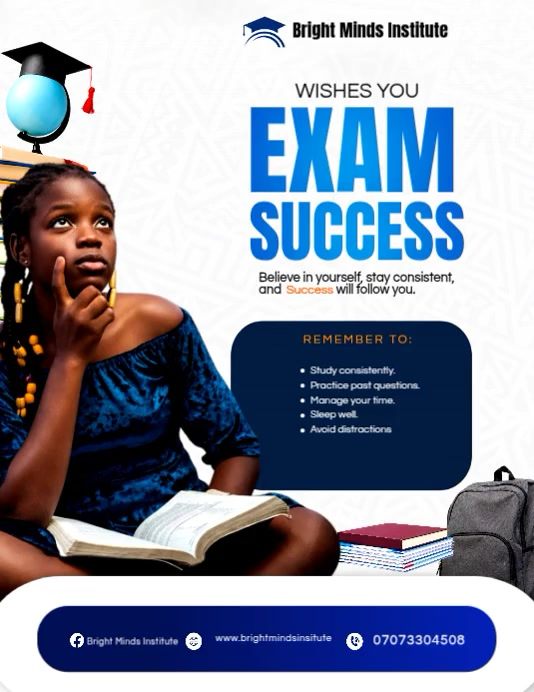 Flyer Design Exa Copy of White Professional Exam Success Flyer Video | PosterMyWall