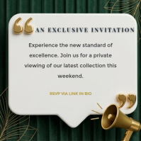 White Professional Exclusive Viewing Invitation Instagram Post Video Instagram-opslag template