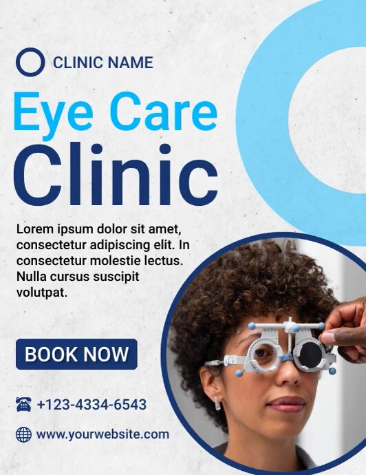 White Professional Eye Care Flyer (us Letter) template