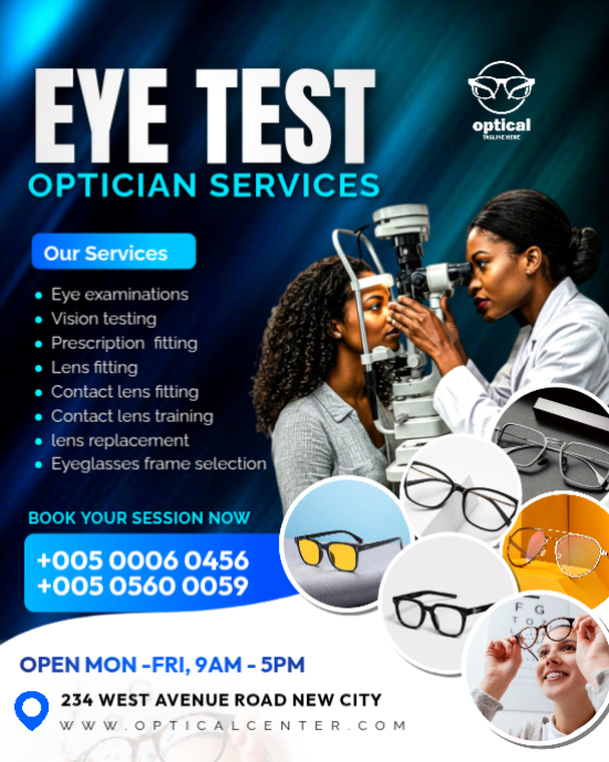 White Professional Eye Test Eyesight Examination Vision Checkup ...