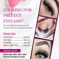 White Professional Eyelash Extension Promotio Instagram-bericht template
