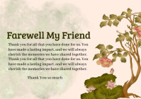White Professional Farewell Greeting Card A4 template