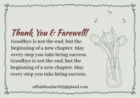 White Professional Farewell Posters A4 template