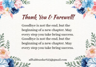 White Professional Farewell Posters A4 template