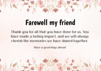 White Professional Farewell Posters A4 template