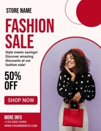 White Professional Fashion Sale Flyer (us Letter) template