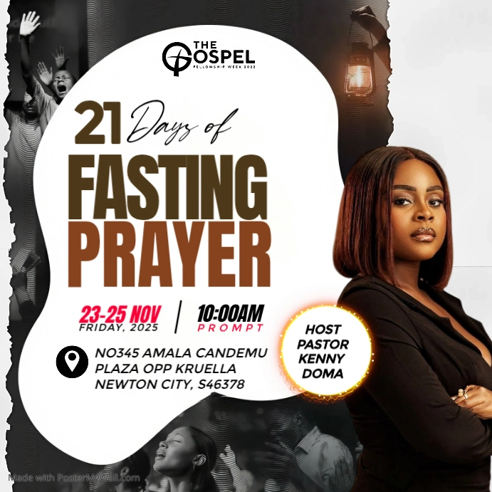 Copy of White Professional Fasting and Prayer Event Instagram Post ...