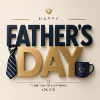 White Professional Father's Day Instagram Post Iphosti le-Instagram template
