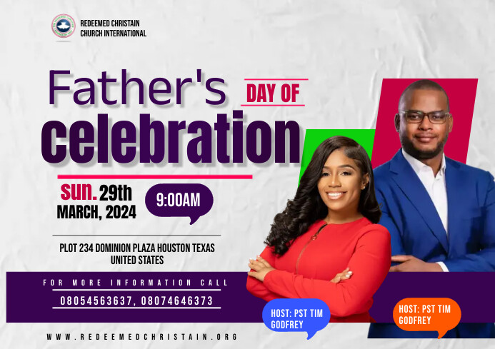 White Professional Father's Day Sunday A4 template