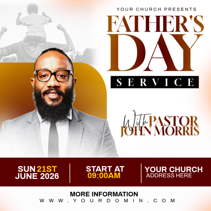 Father's Day Church Service Template | PosterMyWall