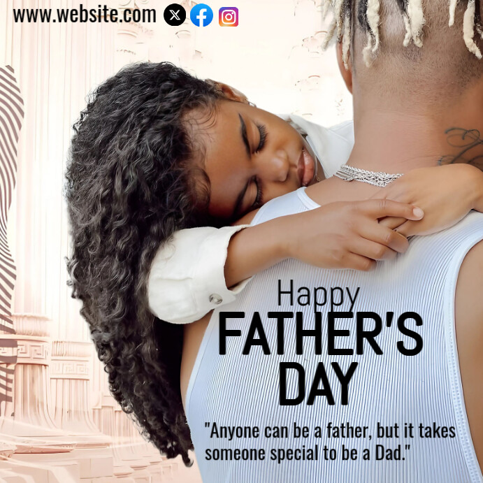 Copy of White Professional Father's Day Instagram Post | PosterMyWall