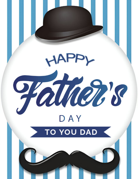 White Professional Fathers Day Flyer (us Letter) template