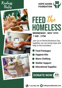 White Professional Fee The Homeless A4 template