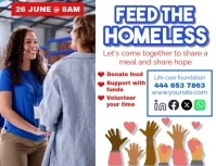 White Professional Feed The Homeless Flyer (us Letter) template