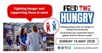 White Professional Feed The Hungry Facebook Event Cover template
