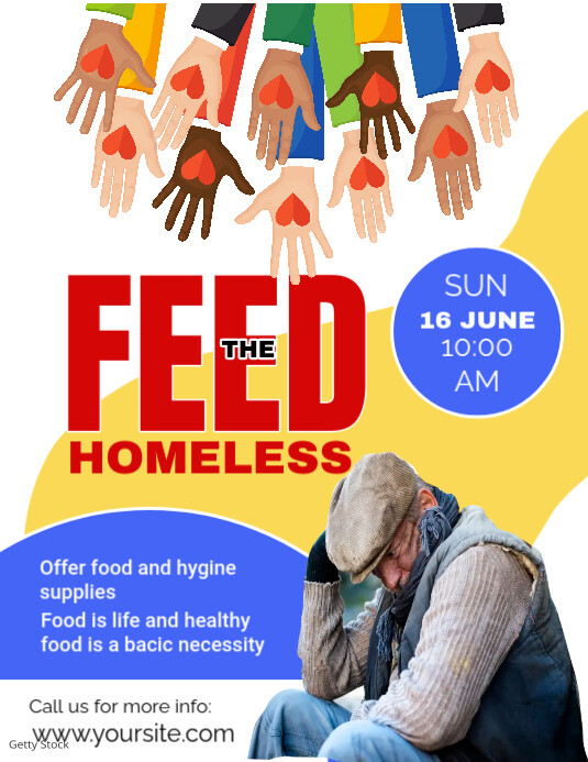 Copy of White Professional Feed The Hungry Flyer (us Letter) | PosterMyWall