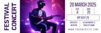 White Professional Festival Concert Twitter Banner template