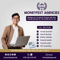 White Professional Financial Services Instagram Post template