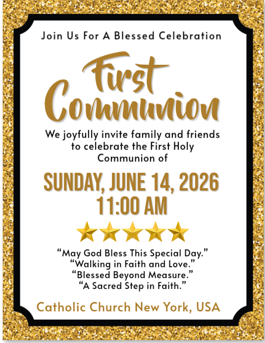 First Holy Communion Flyers Template | PosterMyWall