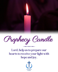 White Professional First Week Advent Prayer Catholic Reflection Church Daily Devotion Candle Worship Instagram Portrait template