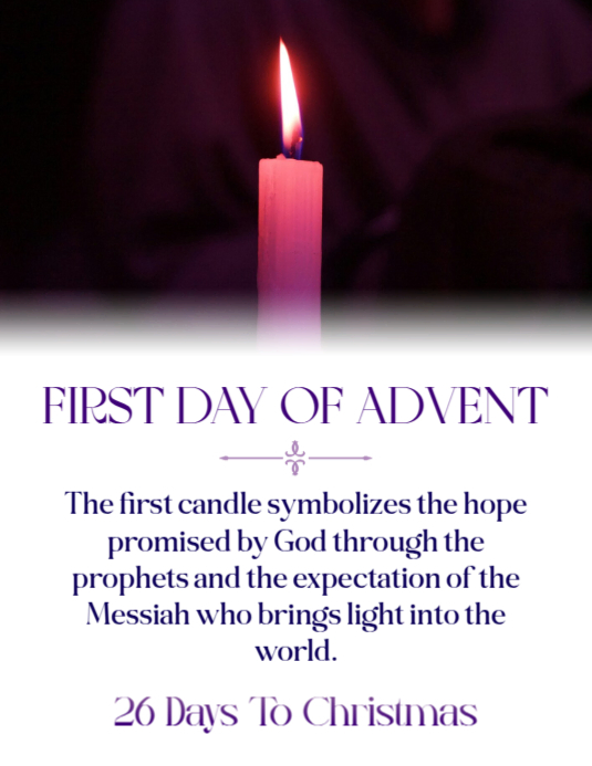 Copy of White Professional First Week Of Advent Catholic Hope ...