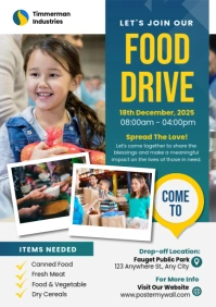 White Professional Food Drive A4 template