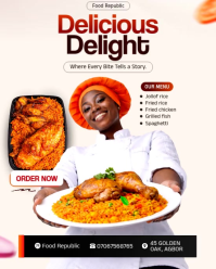 White Professional Food Menu Instagram Portrait Video template