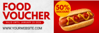 White Professional Food Voucher Twitter Banner Twitter-header template