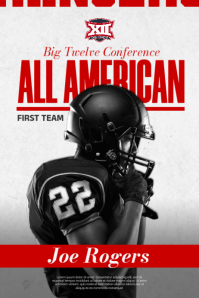 White Professional Football Achievement Poster template