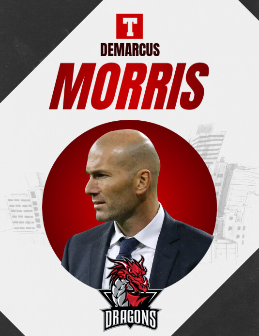 White Professional Football Coach Signing Flyer (us Letter) template