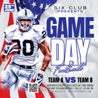White Professional Football Game Day Instagram Post Iphosti le-Instagram template