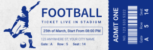 White Professional Football Game Ticket Twitter Banner template
