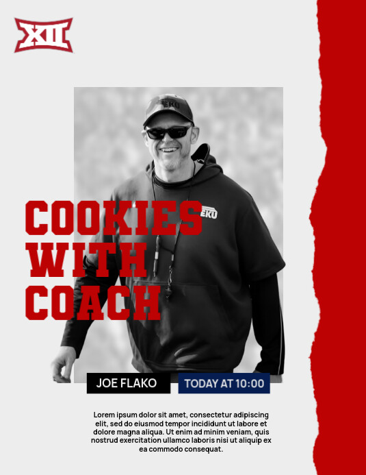 White Professional Football Gameday Flyer (us Letter) template