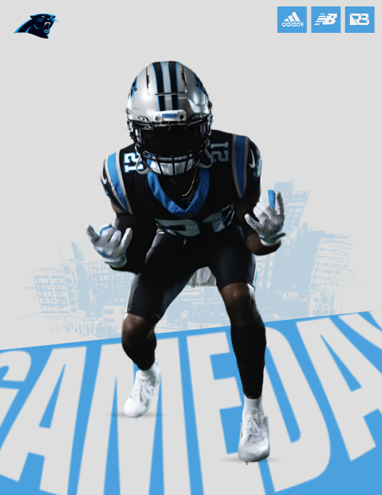 White Professional Football Gameday Flyer (us Letter) template