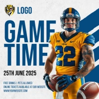 White Professional Football  Instagram Post template