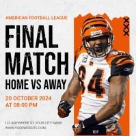 White Professional Football Instagram Post template