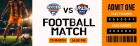 White Professional Football Match Ticket Twitter Banner Twitter-Kopfzeile template