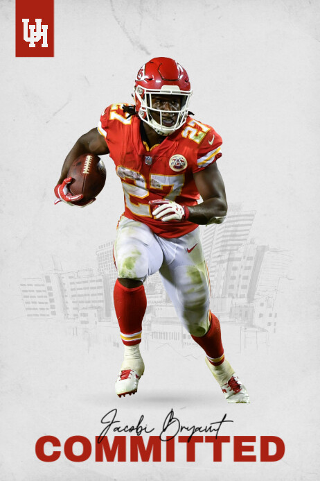Copy of White Professional Football Player Signing Poster | PosterMyWall
