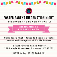 White Professional Foster Parent Orientation Night  Instagram Post template