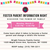 White Professional Foster Parent Orientation Night  Instagram Post template