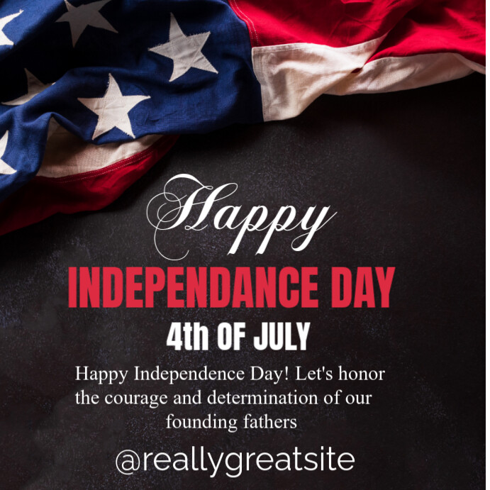 White Professional Fourth Of July Instagram Post template