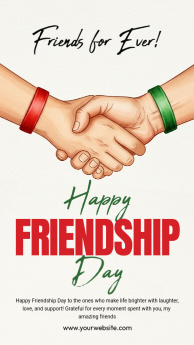 White Professional Friendship Day Instagram Story Instagram-verhaal template