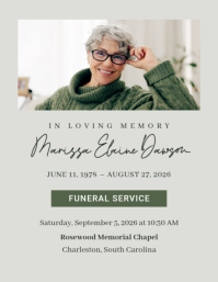 Hvid Funeral Service Flyer Template - Page 1