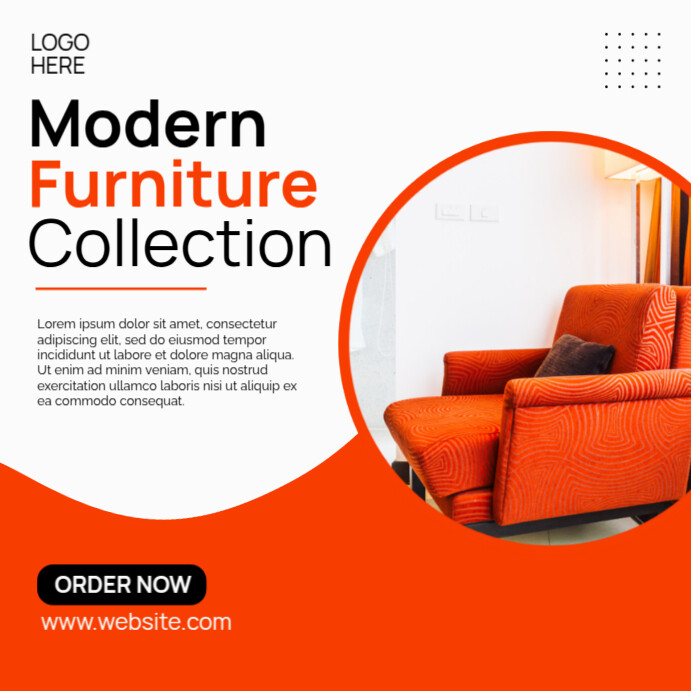 White Professional Furniture Brand Instagram Post Template | PosterMyWall