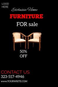 White Professional Furniture  Poster template
