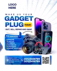 White Professional Gadgets Business Flyer  Instagram Portrait template